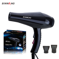 Sèche-cheveux professionnel 2200W avec moteur électrique AC, diffuseur, 2 vitesses chaud/froid, faible rayonnement, protection contre la surchauffe, en plastique, pour extérieur et hôtel
