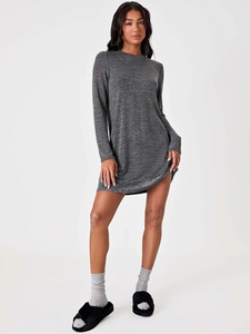 Custom Solid Women Nightgowns Bamboo Long Sleeve <strong>Sleeping</strong> Dress <strong>Cozy</strong> Cotton Night Dresses for Women - Product Image 2