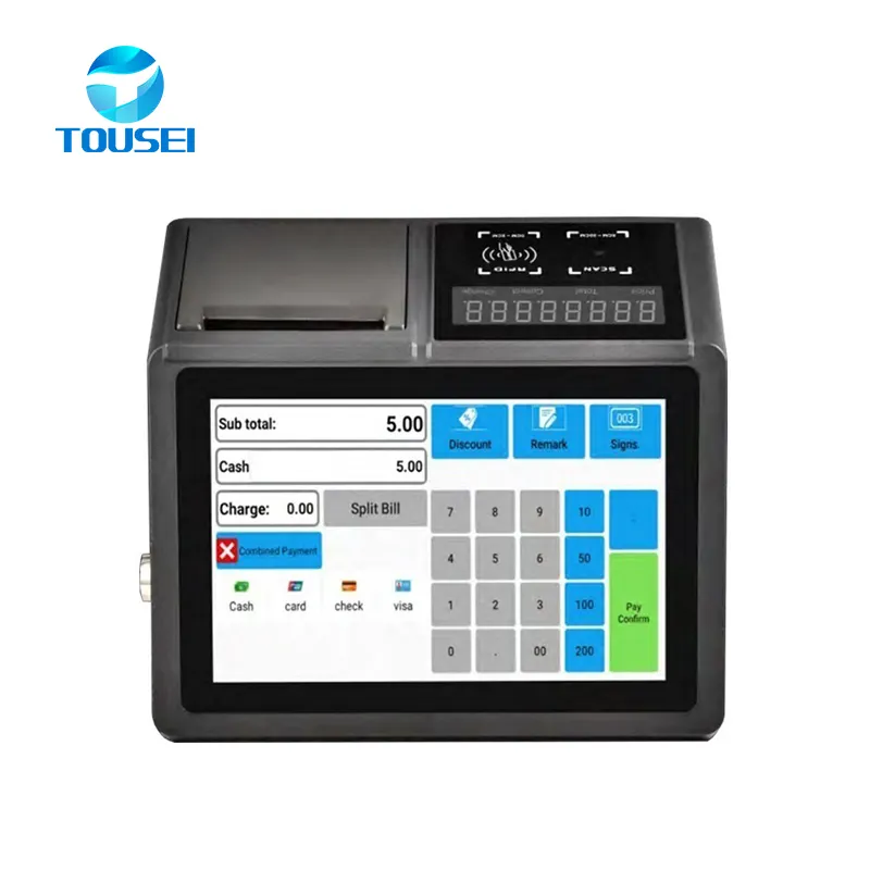TOUSEI Nfc Payment Methods Point Of Sale Touch Screen Pc POS Systems 15 Inch Price Checker Qr Code Display Smart Tablet