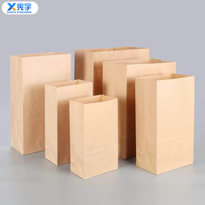 Custom Printed Oil-resistant Brown Kraft Paper Bag Reusable Food Grade Square Bottom Packaging Bag for Baking Pastries Cookies - Product Image 5