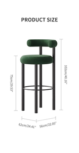 <span class=keywords><strong>Tabouret</strong></span> <span class=keywords><strong>de</strong></span> comptoir rembourré en bouclette grise sur mesure avec pieds en fer <span class=keywords><strong>noir</strong></span> <span class=keywords><strong>mat</strong></span>, chaise <span class=keywords><strong>de</strong></span> <span class=keywords><strong>bar</strong></span> moderne pour îlot <span class=keywords><strong>de</strong></span> cuisine <span class=keywords><strong>de</strong></span> 35,5 pouces, Australie - Product Image 6