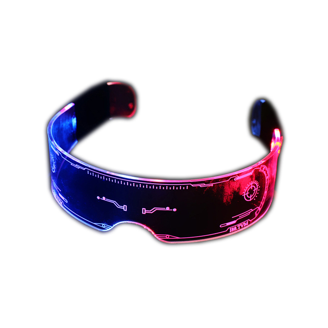 LED Magnifying Glasses for DJ Party Rave Performance EL Products with Changeable Colors for Festivals Promotional Party Supplies