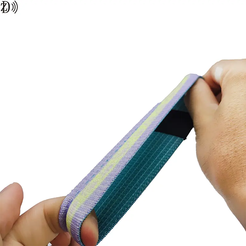 Braccialetto tessuto elastico NFC RFID comodo da concerto QR Code personalizzato braccialetti RFID