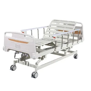 ABS başlık 3 krank tıbbi yatak manuel 3 fonksiyon hastane yatağı