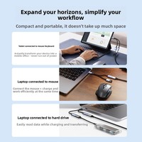 Câble USB Type-C vers Type-A femelle avec port OTG pour le chargement et le transfert de données, compatible avec les claviers externes, souris, cartes de capture et clés USB