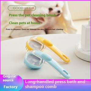 Cepillo de Champú <span class=keywords><strong>para</strong></span> Perros con Mango Largo y Ecológico, Masajeador de Cuero Cabelludo, Cepillo <span class=keywords><strong>para</strong></span> Baño y Lavado de Pelo, Dispensador de Jabón de 200 ml, Herramienta de Aseo <span class=keywords><strong>para</strong></span> Mascotas de Plástico - Product Image 5