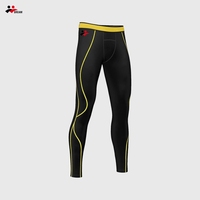 Collants de compression noirs et rouges Leggings pantalons de sport hommes pantalons en jersey de cyclisme