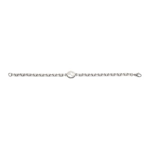 Interlocking G <b>Charm</b> Bracelet 18K White Gold & Diamond Luxury Unisex Gift for Wedding & Party - Product Image 3
