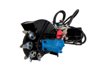 Broyeur de souches pour mini-chargeuse, broyeur forestier à oscillation latérale, profondeur de coupe 24-30 pouces, compatible avec attache rapide universelle