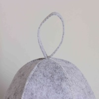 Gorro de Sauna de Fieltro Reciclado Ecológico Gris Jaspeado, Venta al por Mayor, Logotipo Personalizado, Directo de Fábrica, Gorro para Baño de Vapor y Spa