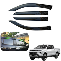 Déflecteurs de Vitres de Voiture Noirs de 3 mm d'Épaisseur pour Hilux Travo 2026 – Pare-Pluie et Pare-Soleil – Accessoires Extérieurs