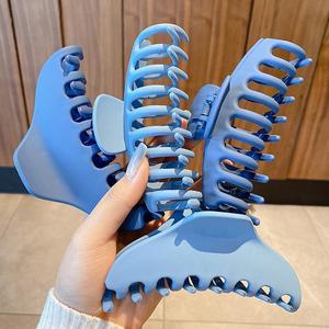 Accessoires de cheveux à la mode 8 pièces ensemble femmes filles pinces à cheveux 12CM longue taille queue de cheval bleue épingle à cheveux <span class=keywords><strong>crabe</strong></span> <span class=keywords><strong>Barrette</strong></span> pour filles - Product Image 3