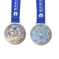 Médailles sportives en métal plaqué argent et bronze, en alliage de zinc, design trophée, vente en gros