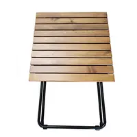 Square or Round Shape Wooden Top Metal Frame Folding Dining Table in Different Size