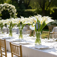 Fleur artificielle de lys blanc de haute qualité au toucher réel, 36 cm, en EVA, pour centre de table de mariage, décoration d'événements