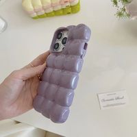 Coque de téléphone à bulles et à ondes, coque à bulles électro-plaquée argent pour iPhone 12 13 14 15 16 Pro Max 17, coque de téléphone électro-plaquée à bulles
