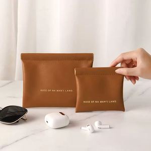 Wholesale Shrapnel Storage Bag Automatic Closing Wired Earphone Storage Bag PU Coin Purse Mini Portable <b>Lipstick</b> and Makeup Bag - Product Image 2