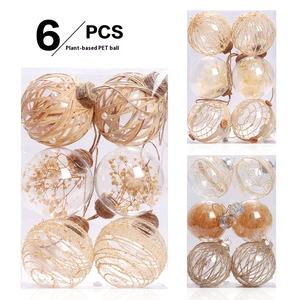 2025 Wholesale Transparent <strong>PET</strong> Christmas Ball New Year Holiday Decorative Supplies with Rope for Christmas Tree Decoration - Product Image 2