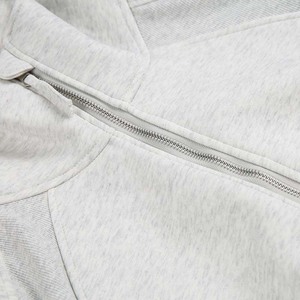 Felpa con cappuccio Yali 500GSM pesante, con <span class=keywords><strong>mezza</strong></span> <span class=keywords><strong>zip</strong></span>, vestibilità cropped, in stock, personalizzabile con logo, streetwear da <span class=keywords><strong>uomo</strong></span> - Product Image 4