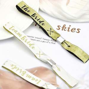 Bracelets en tissu polyester populaires pour événements et fêtes, avec logo personnalisé et fermeture à pression - Product Image 4