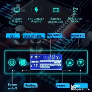 Réfrigérateur portable pour voiture et camion 40L 25-75L Multi-spécifications Refroidissement par compresseur -20°C à 20°C <span class=keywords><strong>12V</strong></span>/24V/220V Utilisation double voiture et maison - Product Image 4
