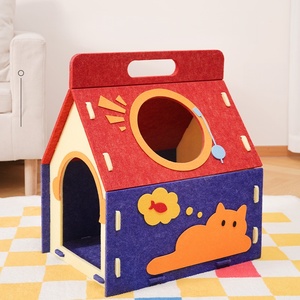 Casa para Mascotas de Fieltro Ecológico - Cueva para Gatos Extra Grande, Universal para 4 Estaciones, Espacio Interior Natural, Nido para Gatos - Product Image 3