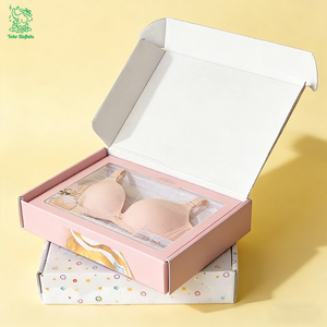 Boîte d'expédition <span class=keywords><strong>en</strong></span> carton ondulé écologique avec logo personnalisé imprimé pour l'emballage de vêtements et de sous-vêtements - Product Image 2