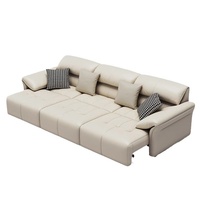 Foshan Echtes Leder Elektrisches Schlafs ofa Multifunktion ales Elefanten ohr Dehnbares modernes einfaches Wohnzimmer Art Straight Set