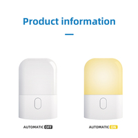 Lampu Malam LED Senya-Pro Custom Dimmable dengan Sensor Senja hingga Fajar, Modern, ABS, Colokan Listrik, Cahaya Putih Hangat untuk Kamar Tidur, Rumah, dan Anak-Anak