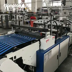 HP-SA Hanplas Machine entièrement automatique pour la fabrication de sacs à provisions en polyéthylène colle patch poignée scellage et découpe de sacs