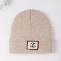 SOLPOP Wildlife – bonnet tricoté de couleur unie pour femmes et hommes, bonnet décontracté doux, coupe-vent, chaud pour l'hiver, pour le camping et le cyclisme