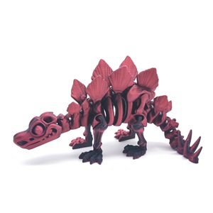 Esqueleto de dinosaurio estegosaurio impreso en 3D multicolor con articulaciones móviles, figura, regalo, artesanía, coleccionable para niños y niñas. - Product Image 4