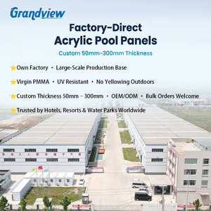 Panneaux acryliques transparents Grandview en PMMA vierge pour piscine, balcon et toit sur mesure - Product Image 4