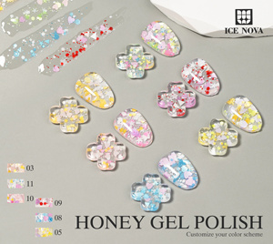 Esmalte <span class=keywords><strong>de</strong></span> Uñas <span class=keywords><strong>en</strong></span> Gel BD Honey, Brillante, con Diamantes, Fluorescente, Reflectante, para DIY, Venta al Por Mayor OEM - Product Image 2