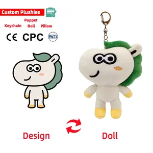 MOQ Small Stuffed Soft Toy Custom Keychain Plush Baby Toy Anime Keychain Plush