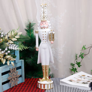 Redeco Nouveau Unique Blanc De Noël Noyer Soldat Ornements Résine De Noël <span class=keywords><strong>Casse</strong></span>-<span class=keywords><strong>Noisette</strong></span> Figurine Pour Cadeaux Décoration De <span class=keywords><strong>La</strong></span> Maison - Product Image 2