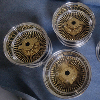 Jantes en fil d'acier GW 15x7 15x8 15x10 pouces 5x120.65 5x127 5x114.3 style Lowrider 100 rayons pour Chevy Impala Cadillac Fleetwood