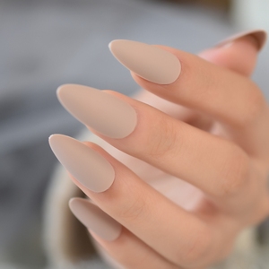 Prensa acrílica para <span class=keywords><strong>uñas</strong></span>, almendra mediana, <span class=keywords><strong>mate</strong></span>, Color puro, <span class=keywords><strong>uñas</strong></span> postizas cortas, <span class=keywords><strong>uñas</strong></span> rosadas esmeriladas, venta al por mayor, Fakenail - Product Image 4