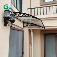 Support en Plastique auvent en Métal et Aluminium Extérieur auvent de Porte ou Fenêtre en Polycarbonate pour Balcon