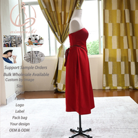 Robe de mariée en satin grande taille, sans bretelles, longueur ras du sol, décolleté cœur, silhouette trapèze, décorations florales – Vente en gros usine