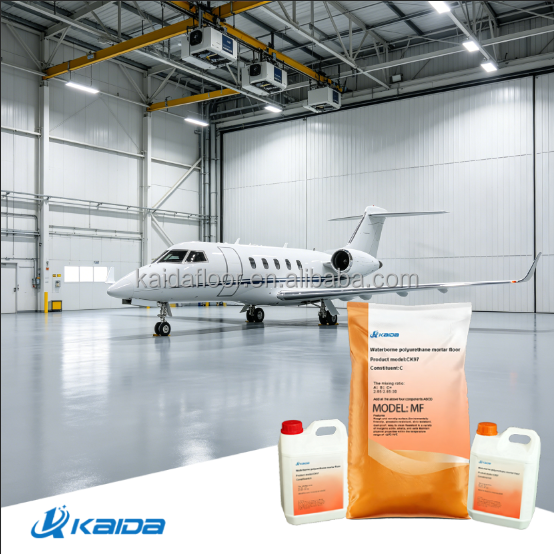 Oil Resistance Chemical Resistance Polyurethane Mortar Floor Polyurethane Floor Paint for Aircraft Painting Hangars