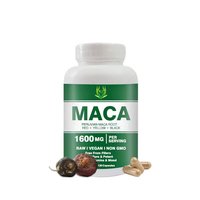 Cápsulas de Raíz de Maca de Marca Propia para Aumentar la Energía, Antioxidantes y Refuerzo del Sistema Inmunitario - Potenciadores Naturales de la Salud
