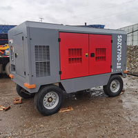 Compresseur d'air portable à vis, refroidi par air, lubrifié au diesel, 22 bars, 800 CFM, pour l'exploitation minière, avec moteur Cummins