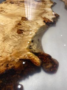 Plateau de Table en résine époxy fait à la main, en bois de peuplier, sur mesure, pour meubles de maison et entreprises, 1 pièce - Product Image 5