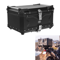 TCMT 65L Top Case en Aluminium, Boîte de Rangement Arrière, Coffre Compatible avec Harley Yamaha BMW Honda, Pièces Universelles pour Moto XX-459-B