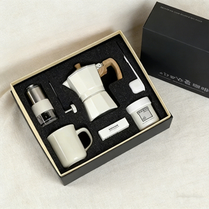 ชุดของขวัญสำ<span class=keywords><strong>ห</strong></span><span class=keywords><strong>รับ</strong></span>คนรักกาแฟ Flip Coffee Lovers ชุดโมเดิร์นมินิเครื่อง<span class=keywords><strong>บด</strong></span><span class=keywords><strong>กาแฟ</strong></span>แบบมือ<span class=keywords><strong>ห</strong></span>มุน <span class=keywords><strong>ห</strong></span>ม้อโมก้าพอต 6 ชิ้น 150 มล. ของขวัญคริสต์มาส ทำจากโลหะ ทนทาน - Product Image 4