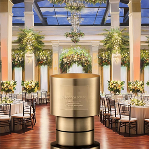 เทียนหอมแบบทำจากไม้ไส้ตะเกียงทำจากโลหะสีทองทำจากถั่วเหลืองแท่งเทียนหอมของขวัญแต่งงานแบบสั่งทำ - Product Image 2