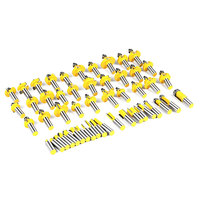 Juego de 50 brocas CNC de 1/2 pulgada, de carburo, para tallado y grabado en madera, con rodamientos de bolas y estuche de aluminio