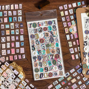 Adesivi Vintage Alfanumerici Best-Seller, Fogli di Lettere <span class=keywords><strong>Divertenti</strong></span> per Scrapbook e Decorazioni per Feste - Product Image 2