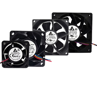Ventilateurs axiaux industriels électriques Delta EFB0512HA, 12 V, 50*50*10 mm, 11,4 CFM, 30 dBA, roulements à billes, pales en plastique